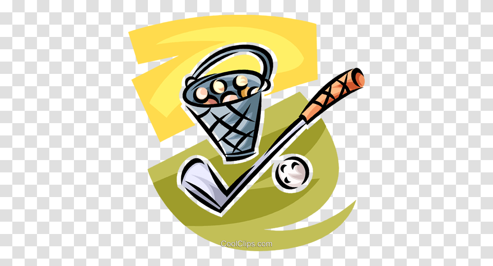 Golf Club And Bucket Of Balls Royalty Free Vector Clip Art, Lawn Mower, Tool, Sport, Sports Transparent Png