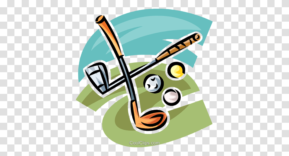 Golf Clubs And Balls Royalty Free Vector Clip Art Illustration, Sport, Sports, Lawn Mower, Tool Transparent Png