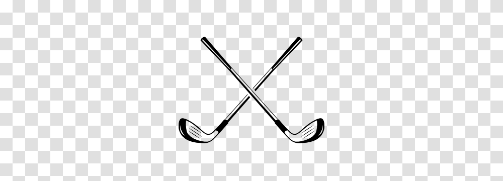 Golf Clubs Crossed Sticker, Bow, Sport, Sports, Baton Transparent Png
