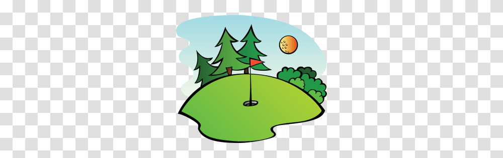 Golf Course Summer Clipart, Tree, Plant, Ornament, Christmas Tree Transparent Png
