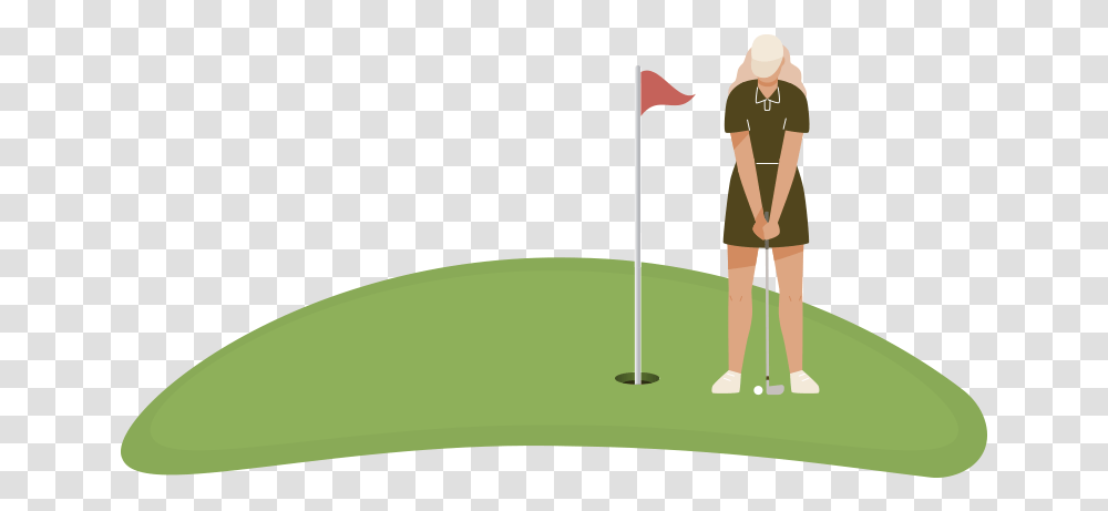 Golf Grass Illustration, Person, Human, Sport, Sports Transparent Png