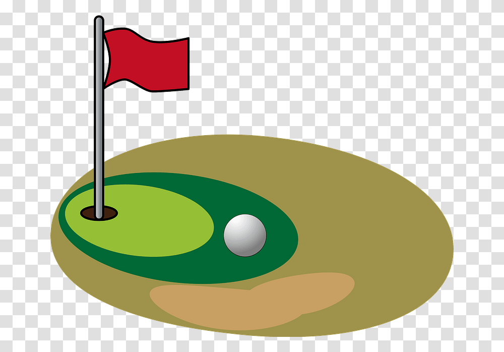 Golf Sports Clipart, Flag, Field, Golf Ball Transparent Png