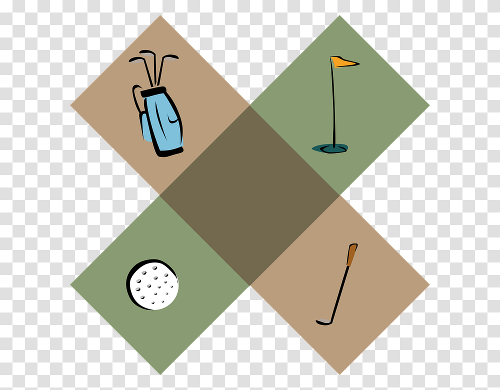 Golf Symbols Golfing Hole Tee Flag Golf Stick Golf, Label, Triangle, Field Transparent Png