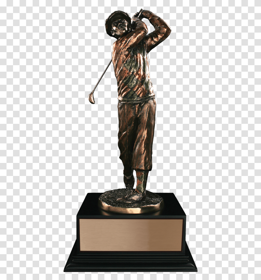 Golf Trophy Golf Trophy, Bronze, Figurine, Sculpture Transparent Png