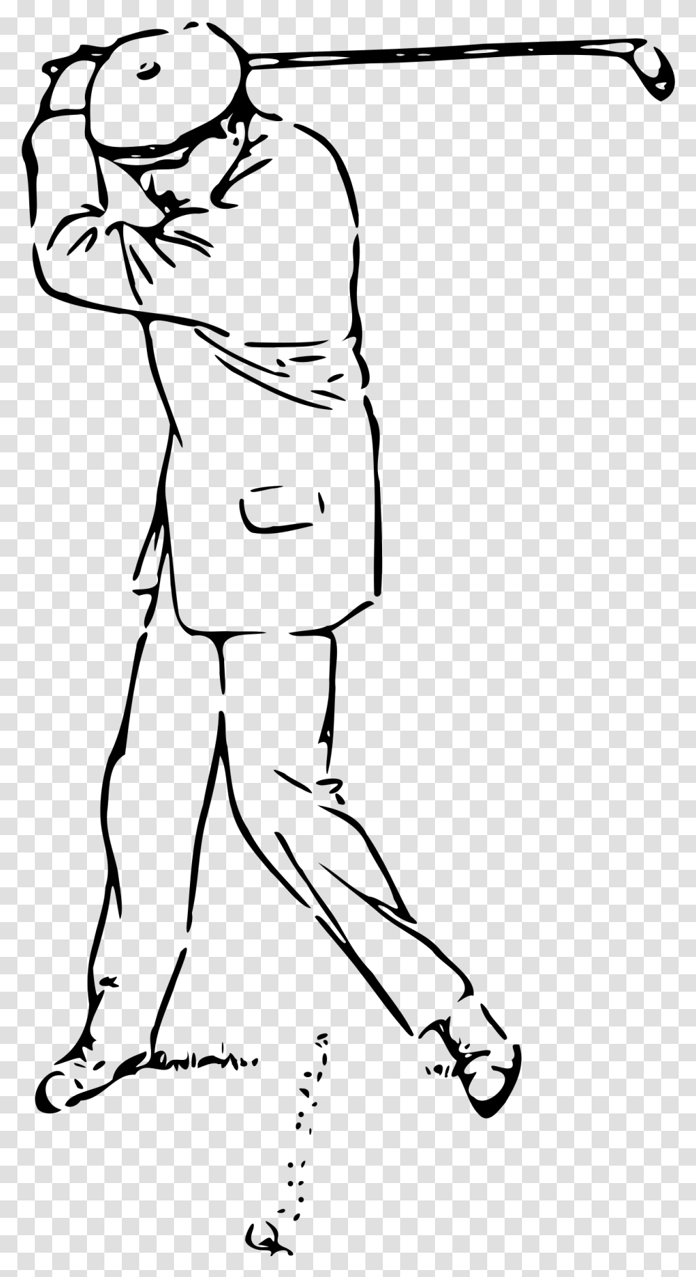 Golfer At The Top Of The Stroke Clip Arts Golfer Clip Art, Gray, World Of Warcraft Transparent Png