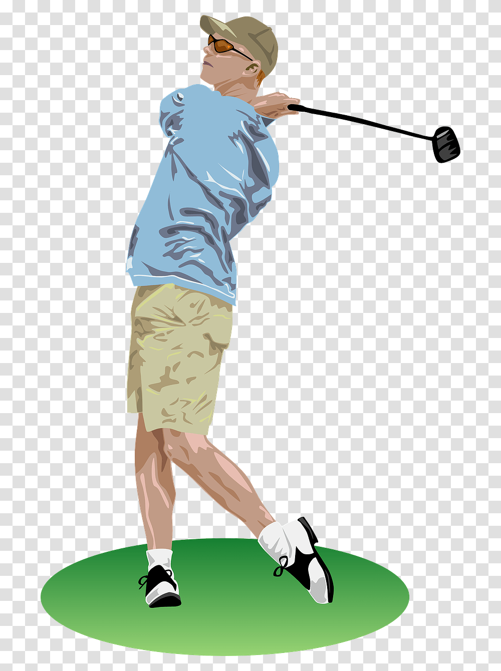 Golfer Clipart, Person, Shorts, Sleeve Transparent Png