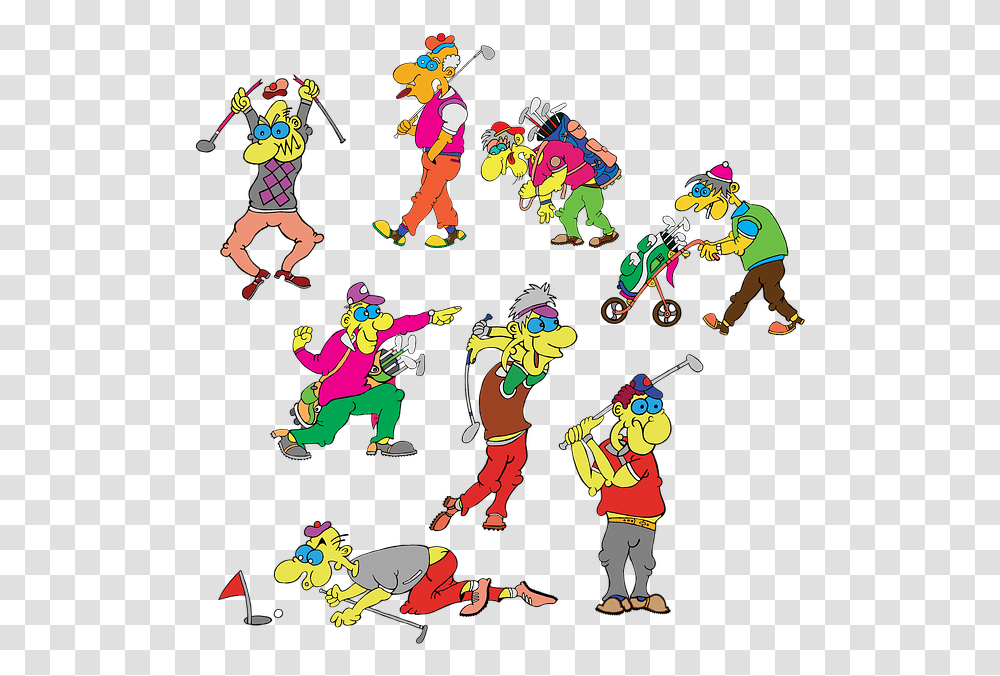 Golfers Athletes The Form Of Drawing Players Kreslen Portovci, Person, Leisure Activities Transparent Png