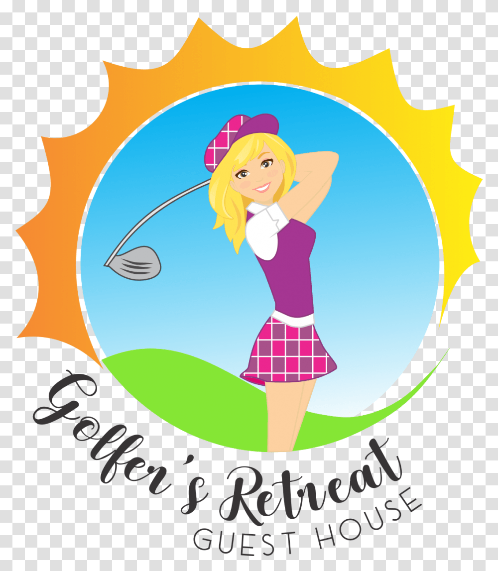 Golfers Retreat Cartoon, Poster, Advertisement, Apparel Transparent Png
