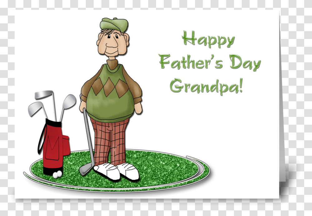 Golfing Grandpa Father's Day Greeting Card Happy Fathers Day Golf, Drawing, Sport, Sports Transparent Png