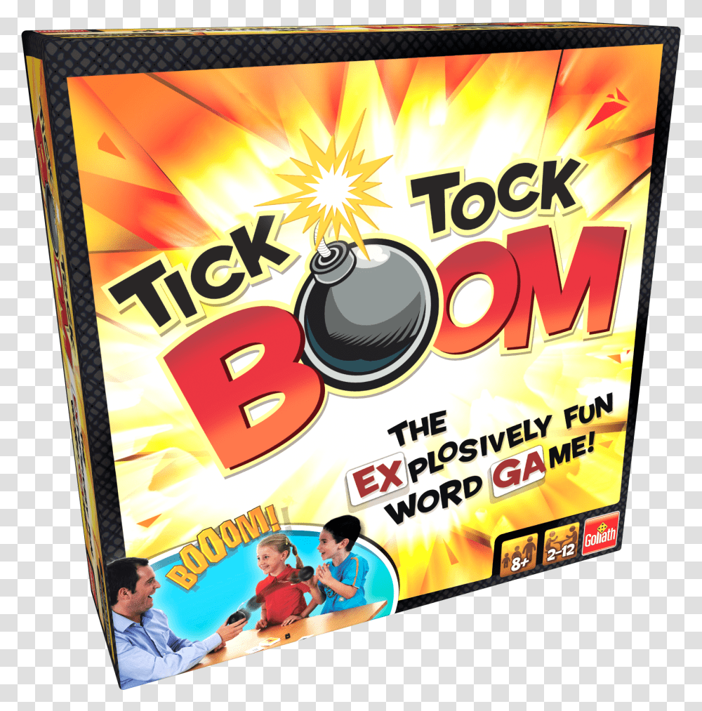 Goliath Games Tick Tock Boom Kids Game For Ages 8 And Up Tak Boom Game, Advertisement, Poster, Flyer, Paper Transparent Png