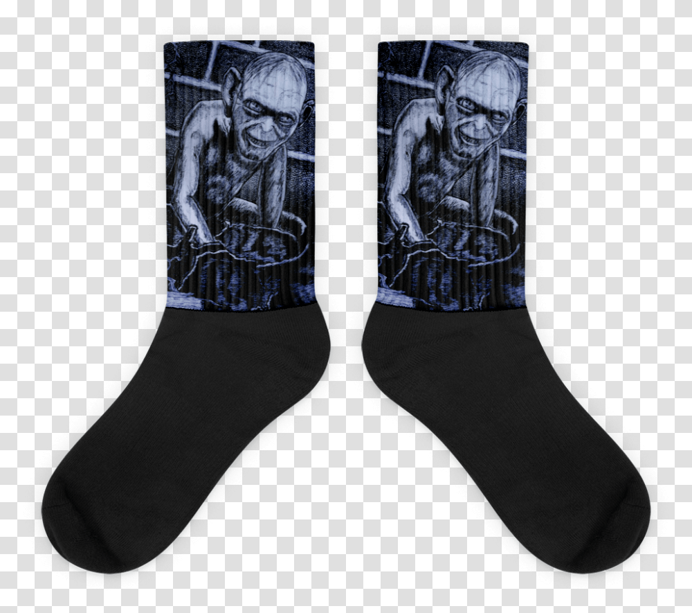 Gollum Lord Of The Rings Socks Sock, Clothing, Apparel, Footwear, Person Transparent Png
