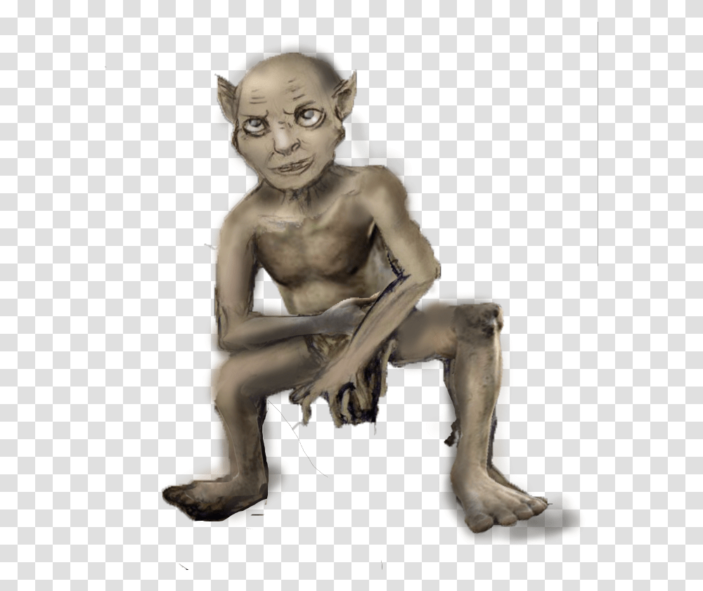 Gollum Macaque, Person, Human, Art, Sculpture Transparent Png