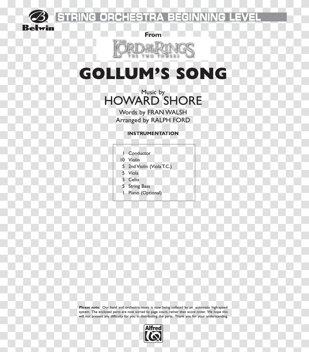 Gollum S Song Thumbnail Gollum S Song Thumbnail Gollum Alfred Music, Poster, Advertisement, Flyer Transparent Png