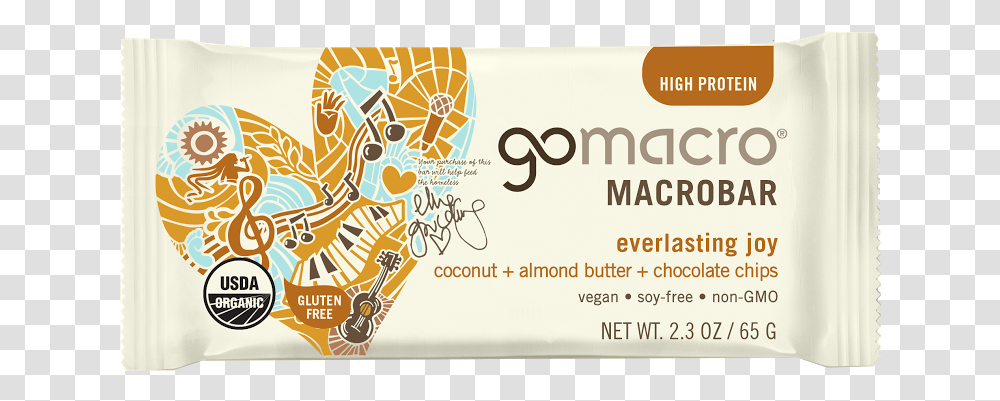Gomacro Peanut Butter Chocolate Chip, Paper, Label, Business Card Transparent Png