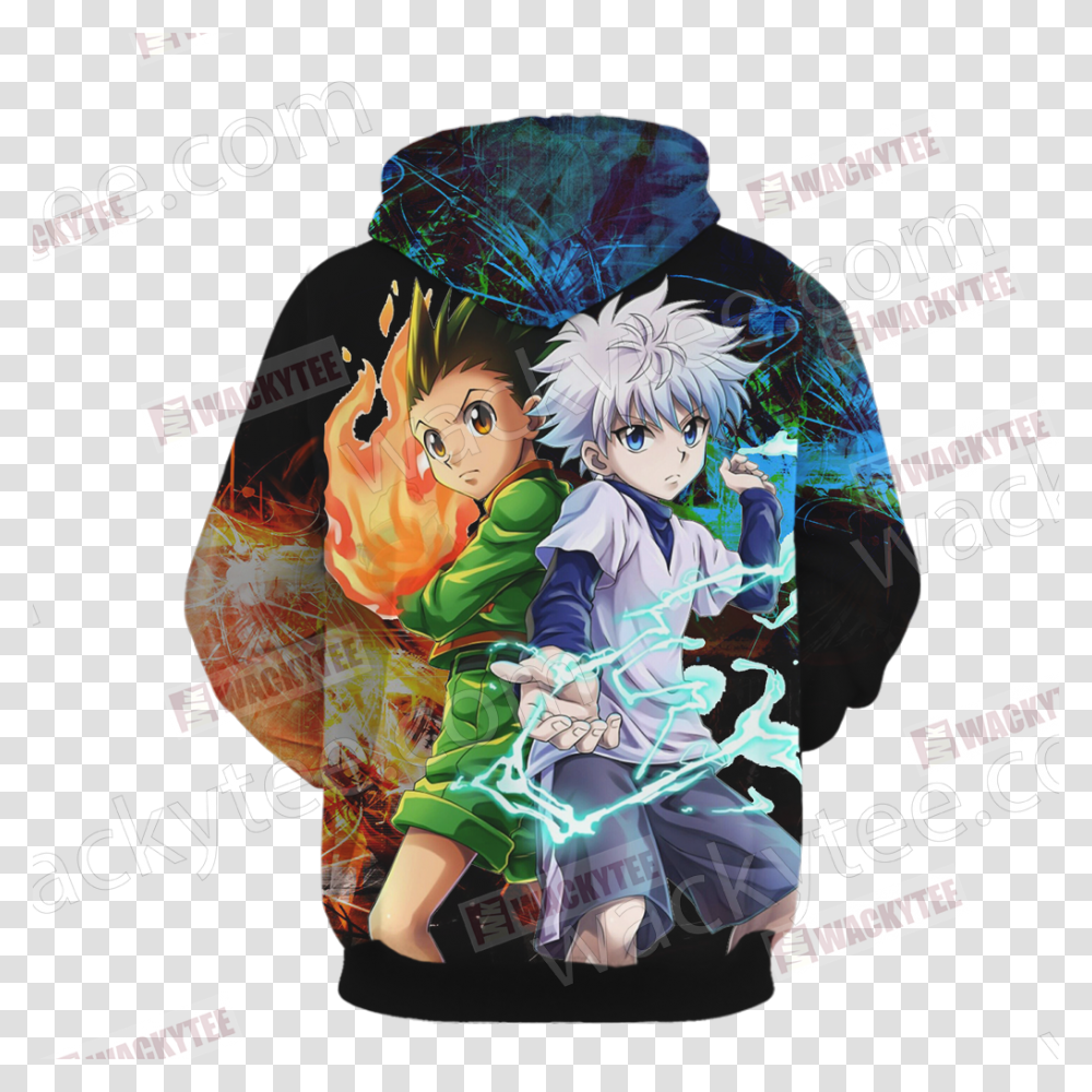Gon And Killua Hoodie, Long Sleeve, Poster, Advertisement Transparent Png
