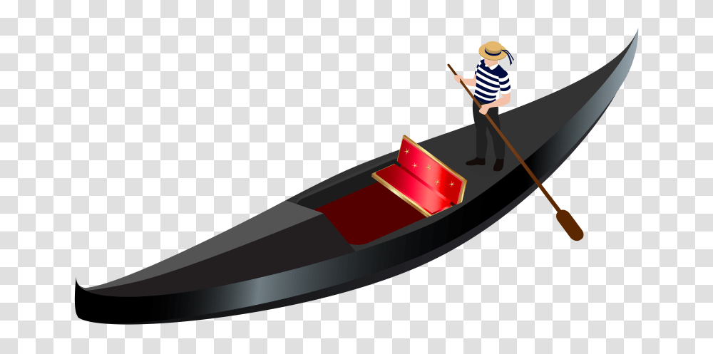 Gondola Clip Art, Boat, Vehicle, Transportation, Person Transparent Png