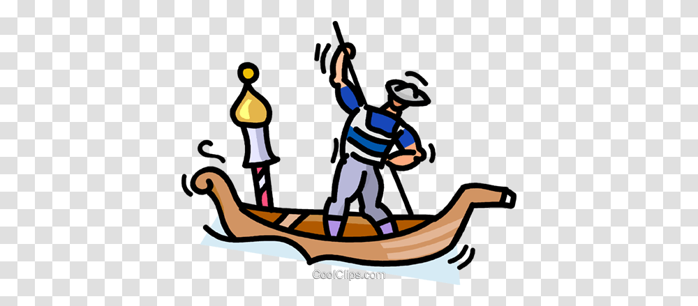 Gondola Royalty Free Vector Clip Art Illustration, Boat, Vehicle, Transportation, Rowboat Transparent Png