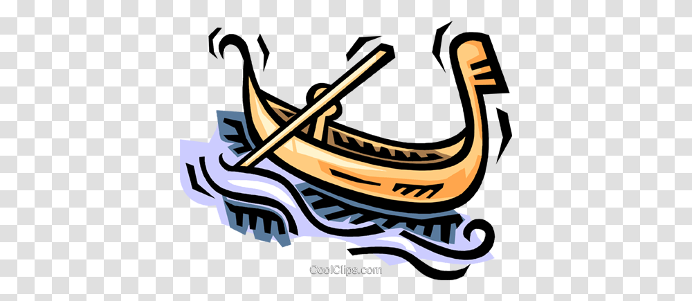 Gondola Royalty Free Vector Clip Art Illustration, Boat, Vehicle, Transportation, Rowboat Transparent Png