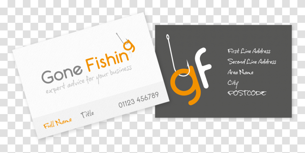 Gone Fishing Branding And Identity Calligraphy, Business Card, Paper Transparent Png