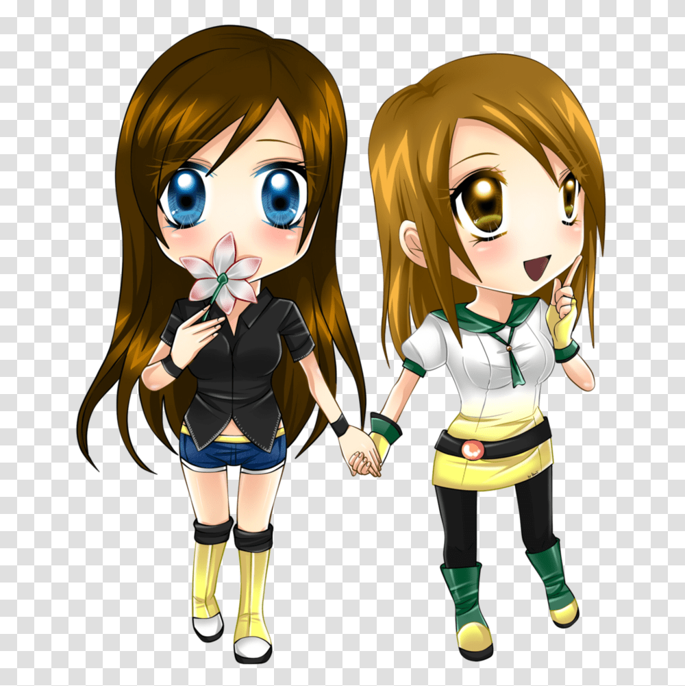 Gong Xiao Man And Yao Yao 2 Girl Best Friends Animated, Manga, Comics, Book, Person Transparent Png