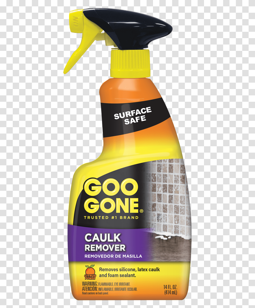 Goo Gone Caulk Remover Caulk Remover, Label, Bottle, Food Transparent Png