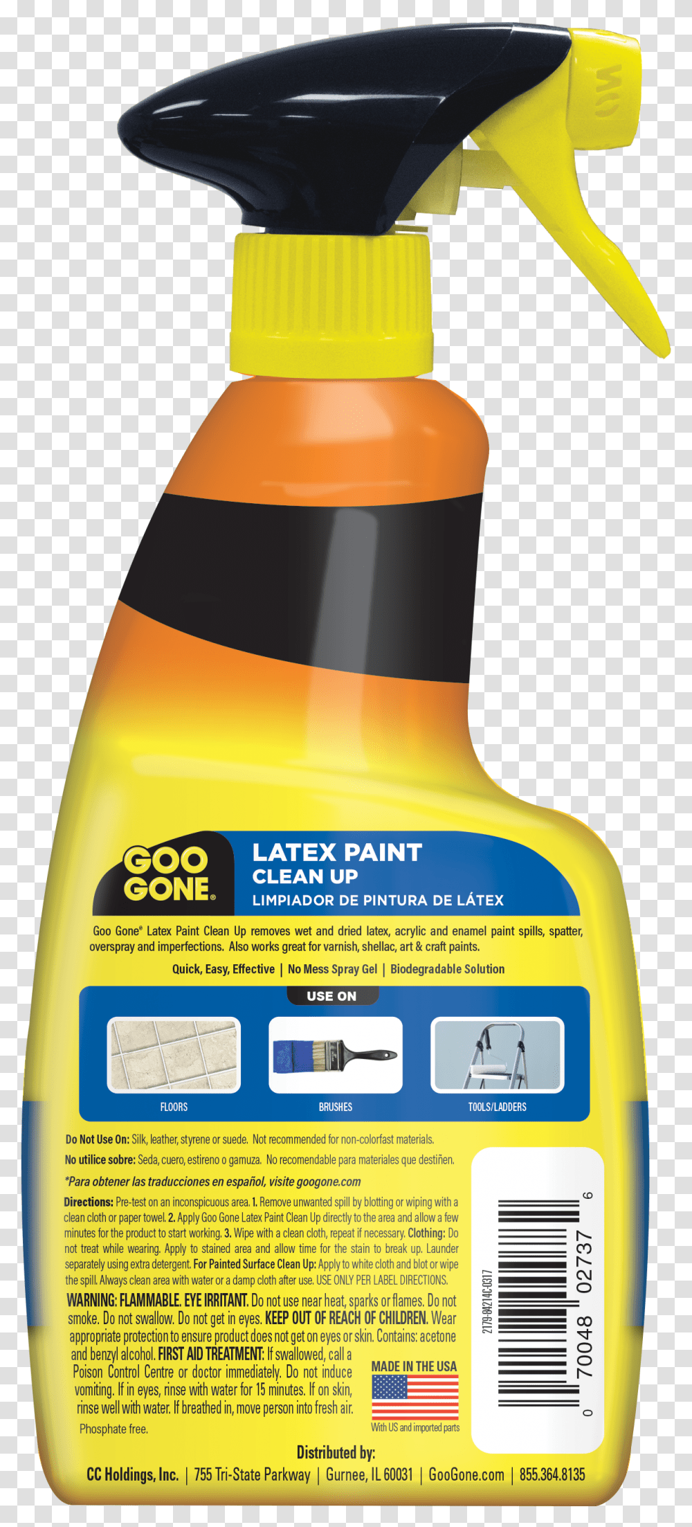 Goo Gone Latex Paint Clean Up Perfect For Spills And Bottle, Label, Cosmetics, Shampoo Transparent Png