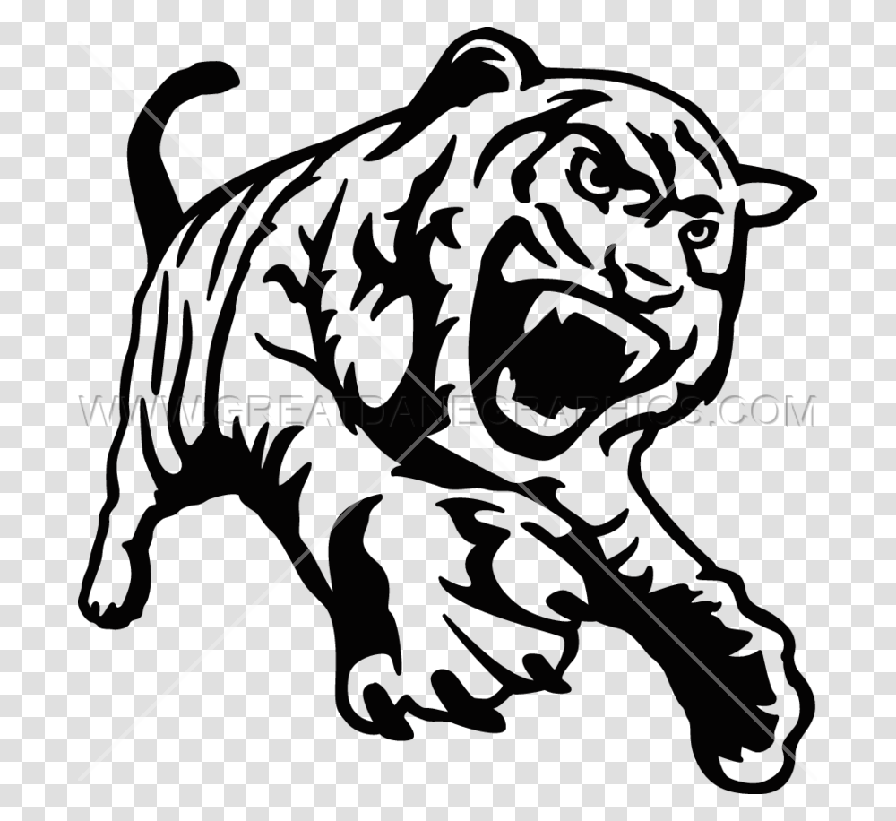 Good Clipart Tiger Body Black And White Tiger Clipart, Animal, Mammal, Leisure Activities, Wildlife Transparent Png