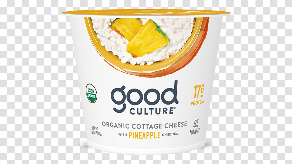 Good Culture Cottage Cheese Pineapple, Plant, Food, Fruit, Yogurt Transparent Png