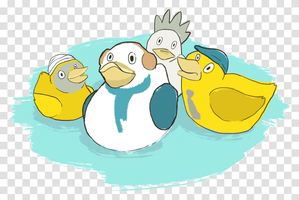 Good Evil And A Rubber Duck Download Cartoon, Animal, Bird, Penguin, Egg Transparent Png
