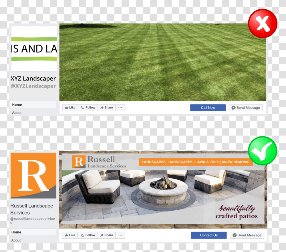Good Facebook Cover Photo Example For Landscaper Lawn, Grass, Plant, Monitor Transparent Png