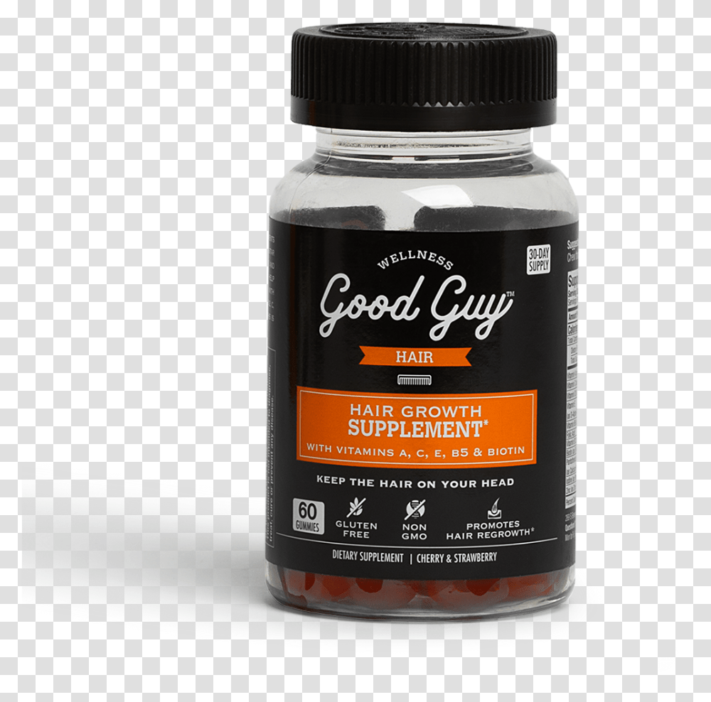 Good Guy Hair Growth Supplements, Label, Bottle, Plant Transparent Png