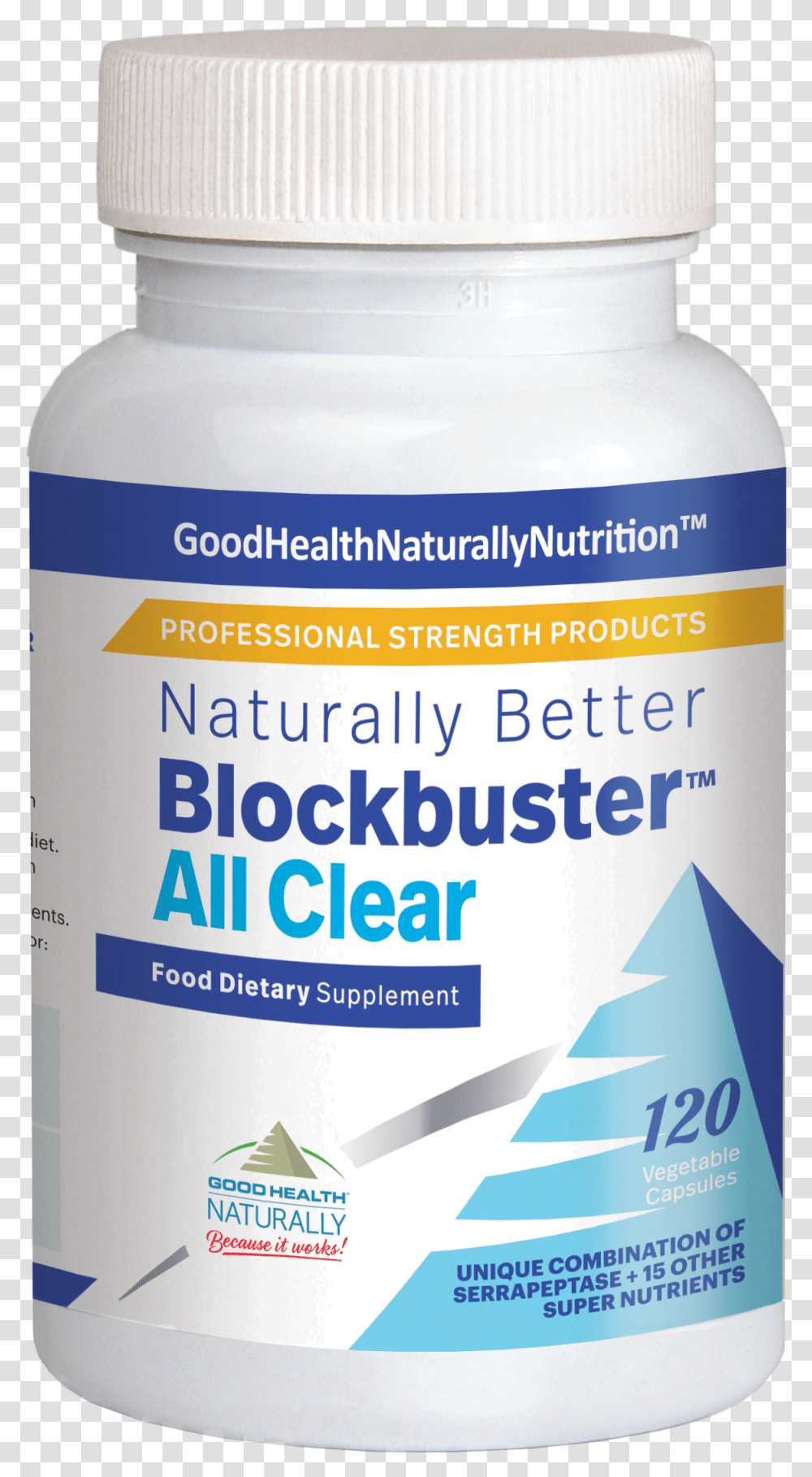 Good Health Naturally Blockbuster All Clear, Bottle, Label, Medication Transparent Png