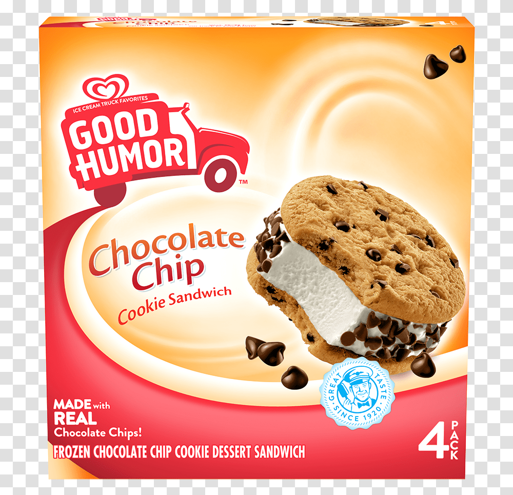 Good Humor Product Tiles Good Humor Chocolate Chip Cookie Sandwich, Advertisement, Poster, Flyer, Paper Transparent Png
