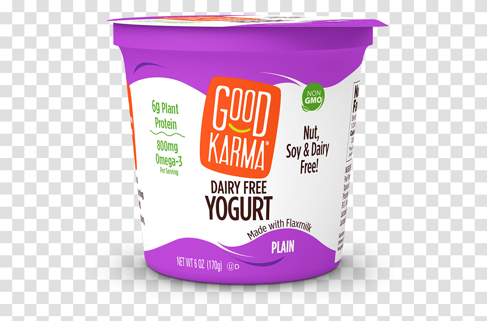 Good Karma Yogurt Plain, Dessert, Food Transparent Png