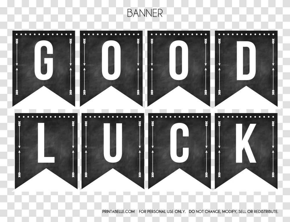 Good Luck Printable Sign, Number, Word Transparent Png