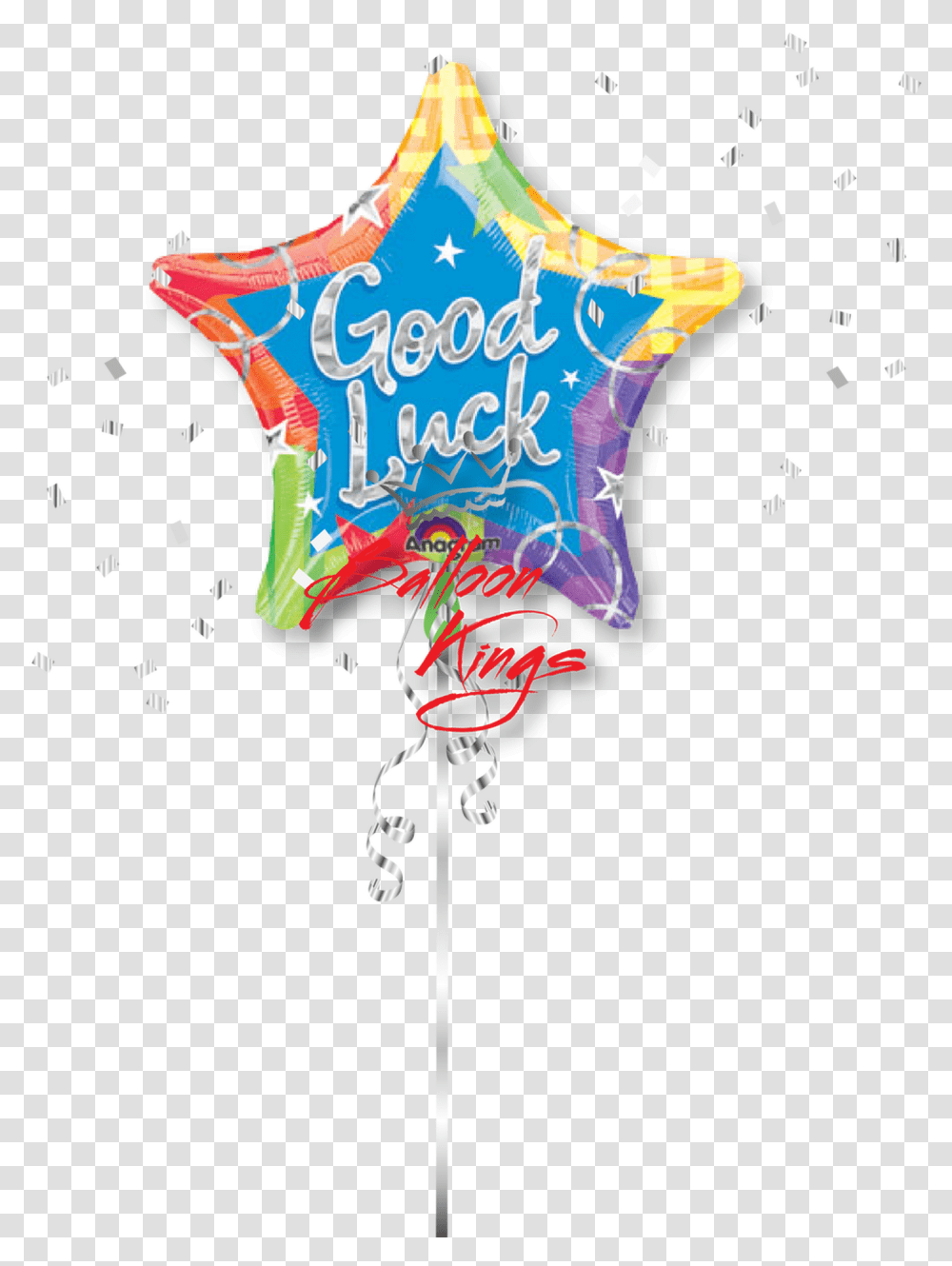 Good Luck Star Good Luck Balloon, Paper, Confetti Transparent Png
