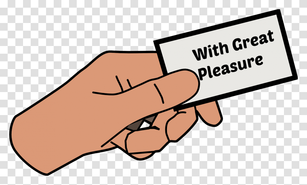 Good Manners In English Hand Holding Something Clipart, Paper, Business Card, Credit Card Transparent Png