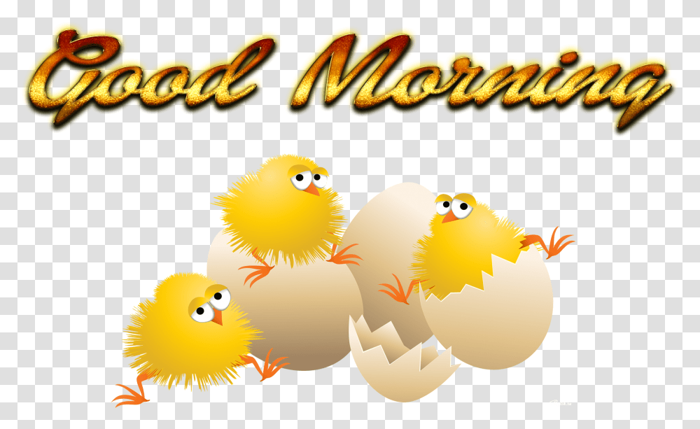 Good Morning Pic Cartoon, Animal, Bird, Poultry, Fowl Transparent Png