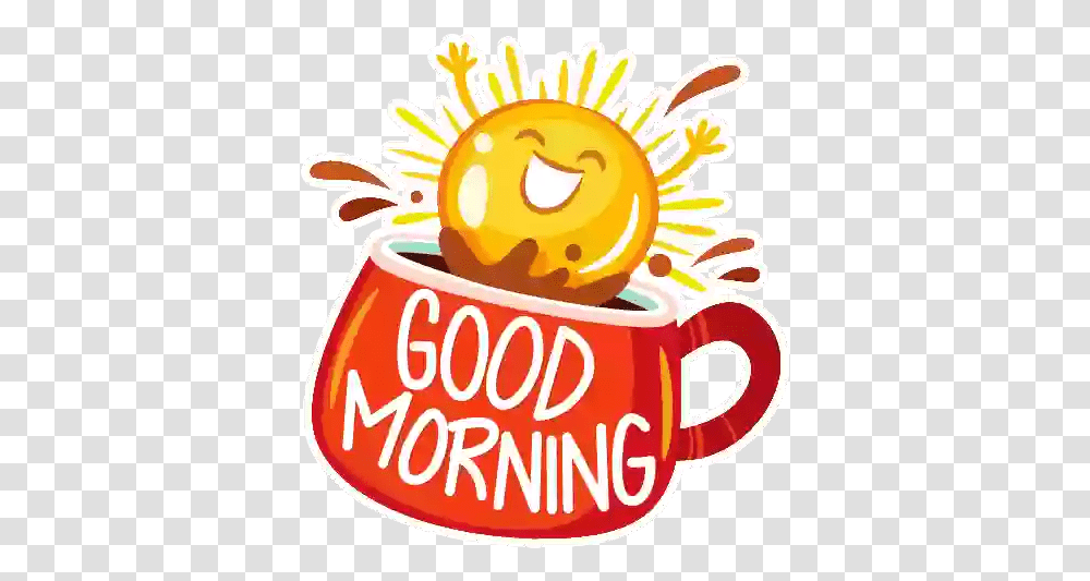 Good Morning Stickers For Whatsapp - Apps Good Morning Stickers For Whatsapp, Coffee Cup, Birthday Cake, Dessert, Food Transparent Png