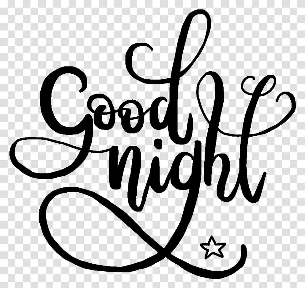 Good Night Clipart Black And White Gute Nacht Handlettering, Gray, World Of Warcraft Transparent Png