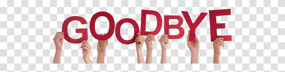 Goodbye, Person, Hand, Word Transparent Png