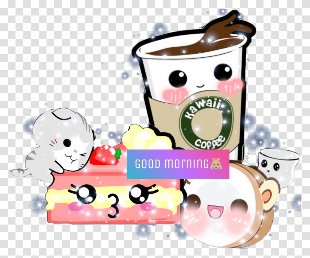 Goodmorning Spain Art Stiker Starbucks Coffee Cup Clipart, Food, Cream, Dessert Transparent Png