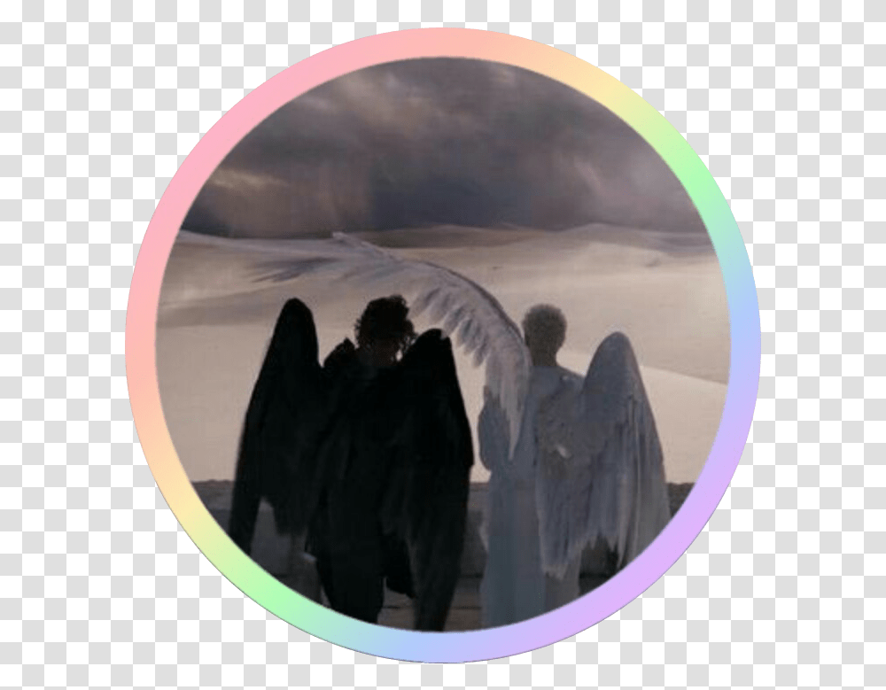 Goodomens Crowley Aziraphale Icon Image By Mitty Angel, Person, Human, Art, Archangel Transparent Png