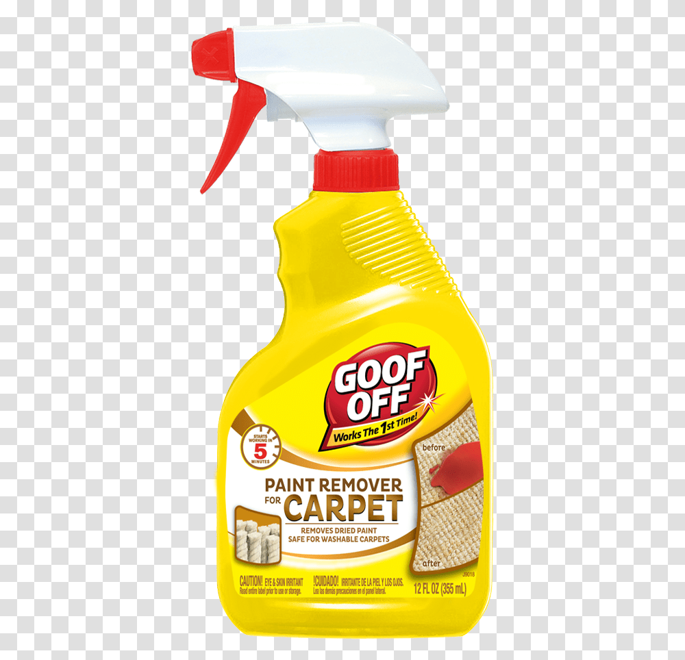 Goof Off Adhesive Remover, Label, Bottle, Mustard Transparent Png