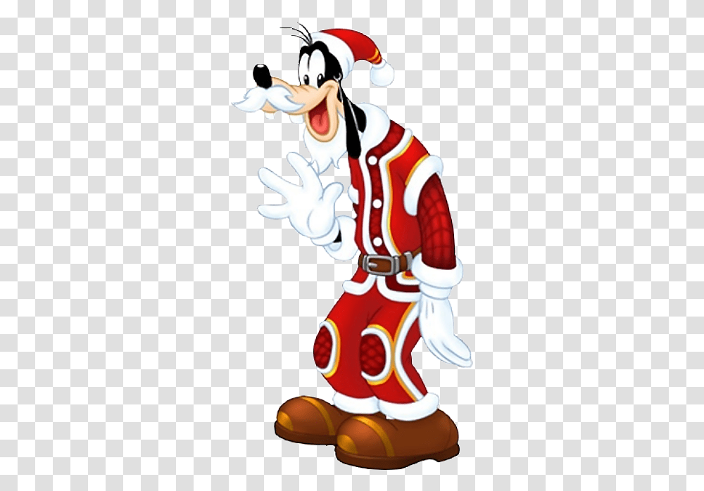 Goofy As Santa Goofy Disney Christmas, Person, Human, Toy, Performer Transparent Png