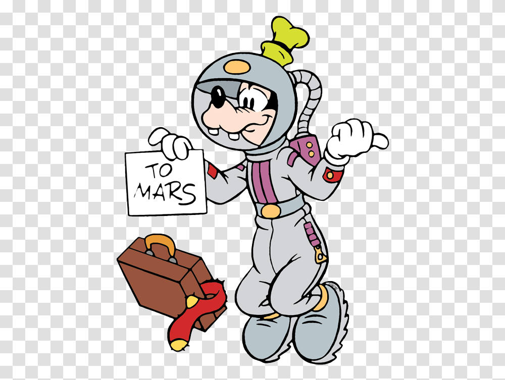 Goofy Baby Clipart Disney Space Clip Art, Hand, Bag, Astronaut, Kneeling Transparent Png