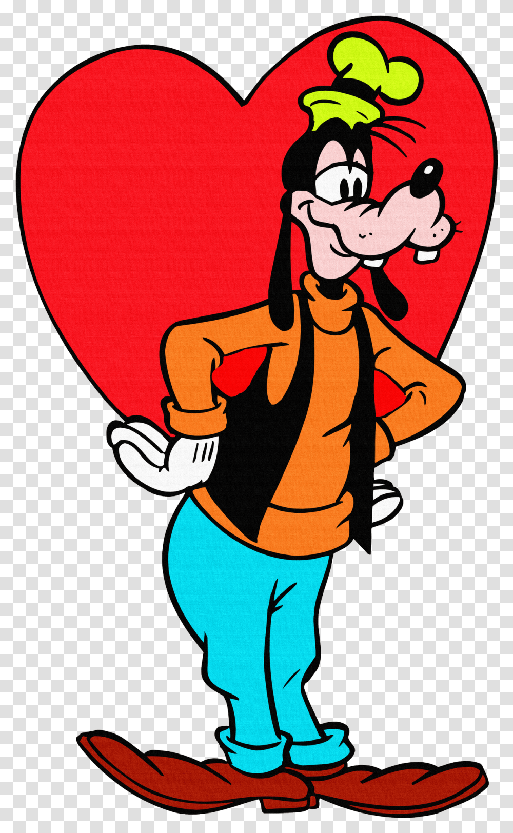 Goofy Chien Disney7 Goofy Love Clipart Full Size Clipart Goofy And Mickey Drawing, Hand, Poster, Advertisement, Sport Transparent Png