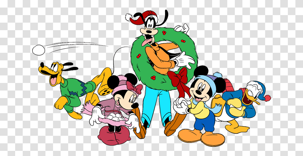 Goofy Clipart Christmas Christmas Mickey And Minnie, Person, Graphics, People, Comics Transparent Png