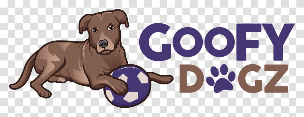 Goofy Dogz Logo With A Cute Brown Dog Playing With Companion Dog, Pet, Canine, Animal, Mammal Transparent Png