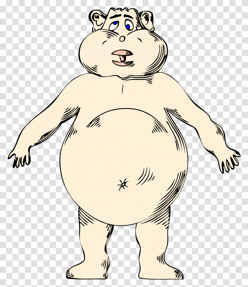 Goofy Naked Fat Guy Clip Arts Naked Fat Man Cartoon, Person, Animal, Aardvark, Wildlife Transparent Png